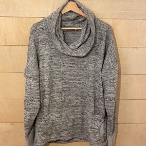 Athleta Batwing & Robin Gray Cowl Neck Sweater XL